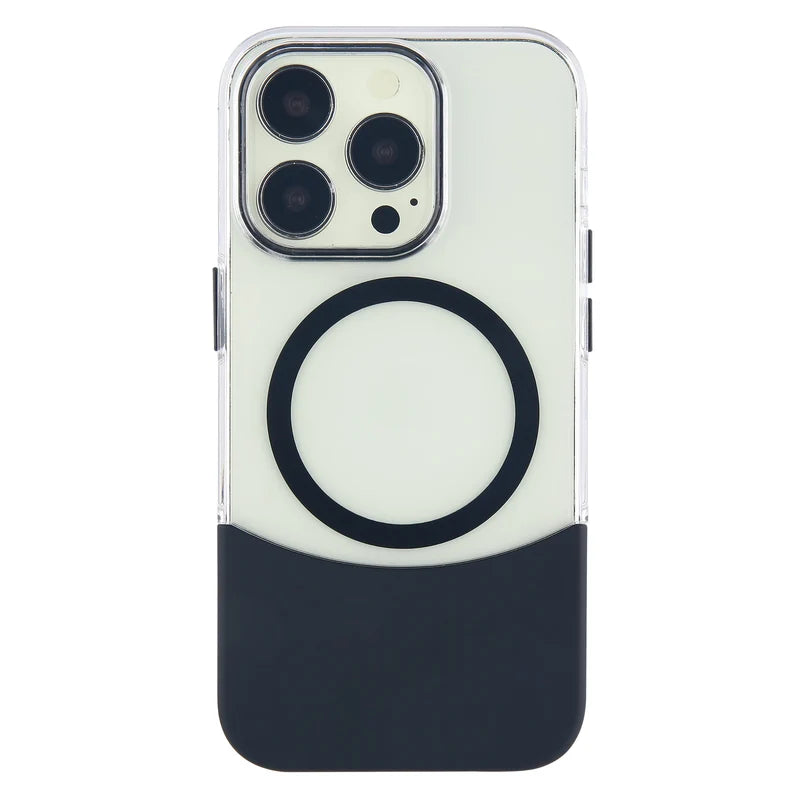Dual-Tone Clear Case with Magnetic Charging Ring
