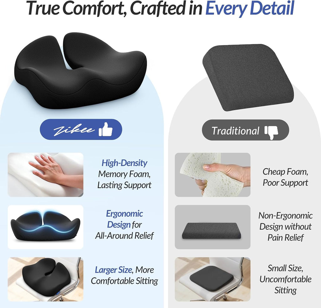 Ergonomic Memory Foam Seat Cushion