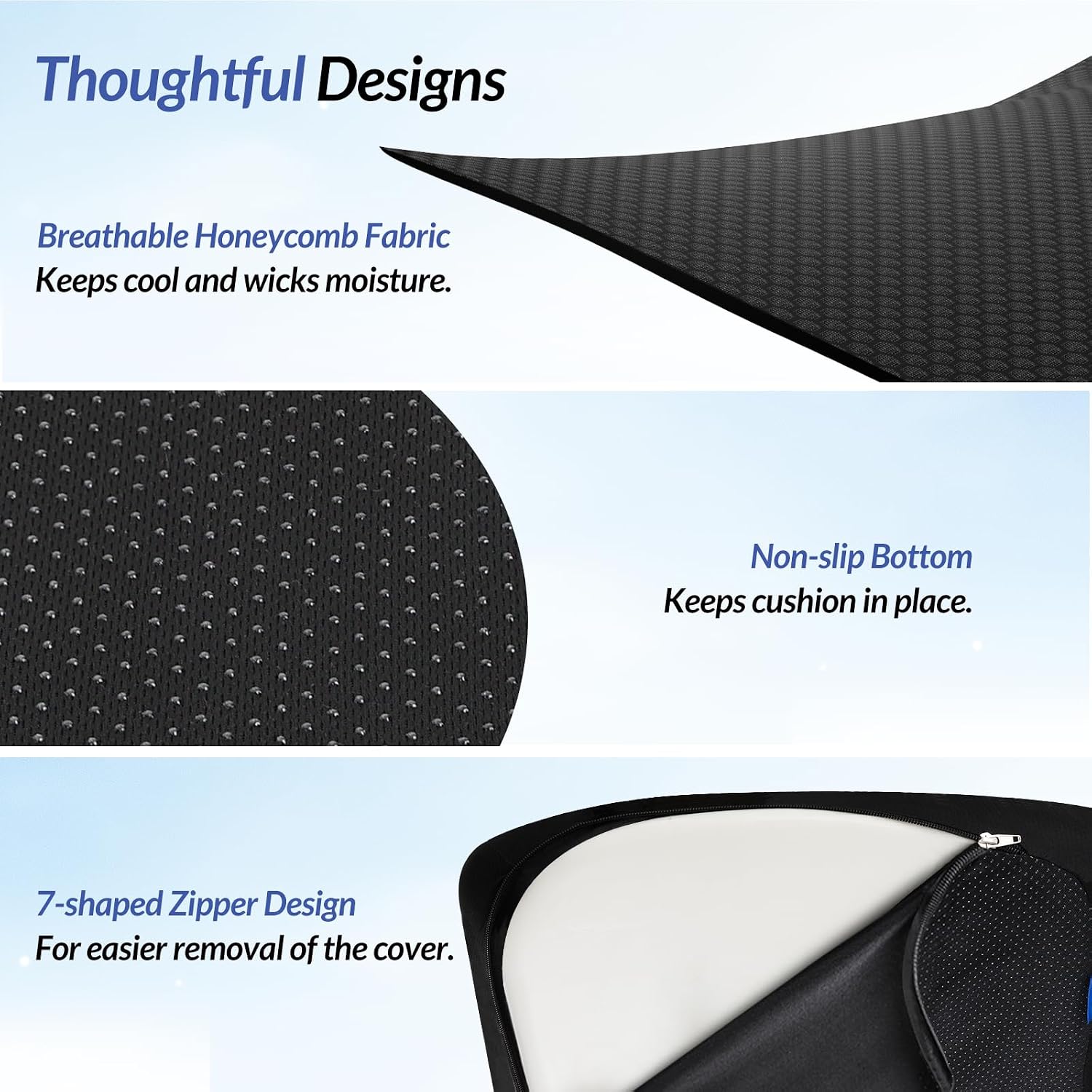 Ergonomic Memory Foam Seat Cushion