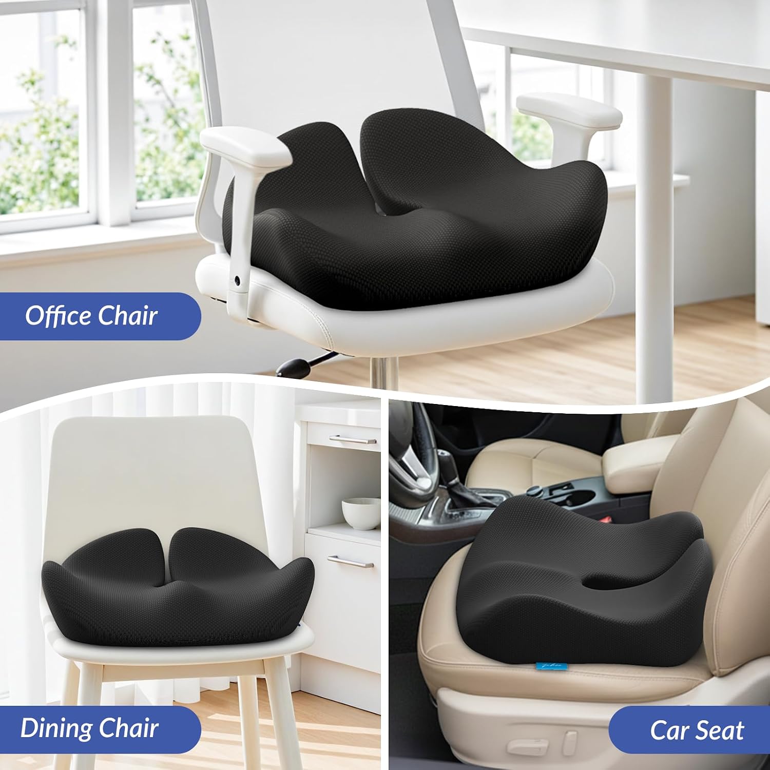 Ergonomic Memory Foam Seat Cushion
