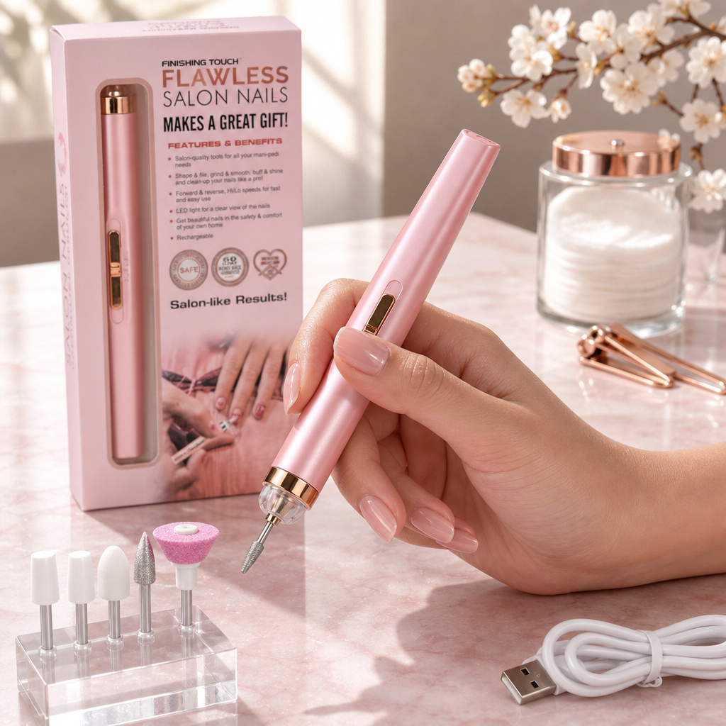Rechargeable Electric Nail Care Tool – Multi-Attachment Kit