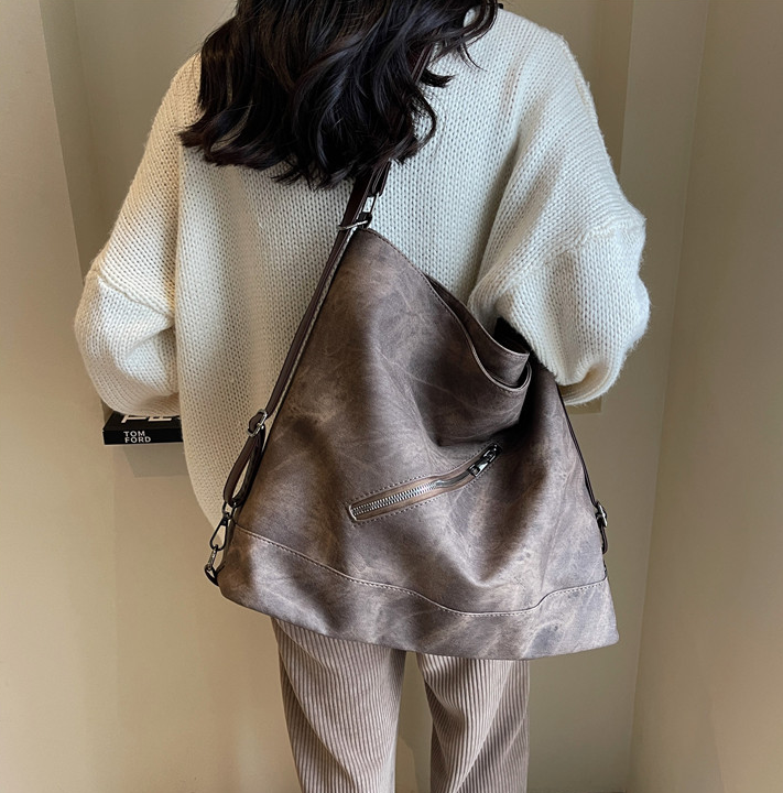 PU Leather Shoulder Bag – Retro Style