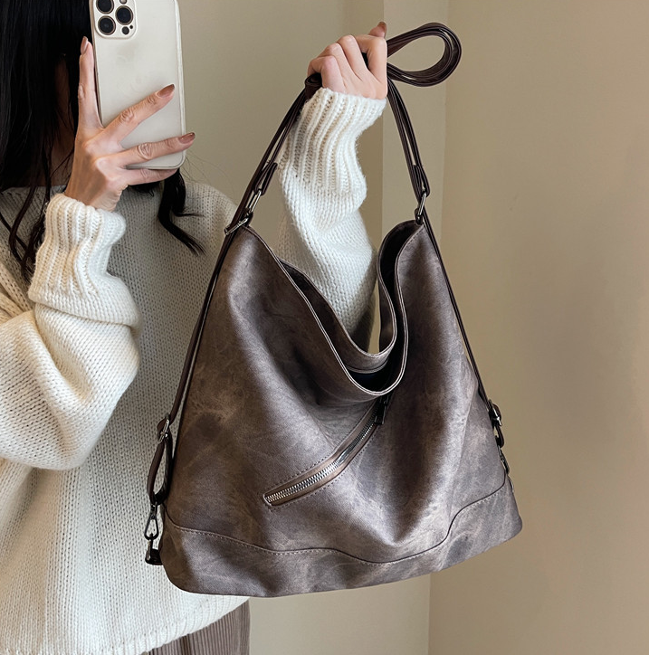 PU Leather Shoulder Bag – Retro Style