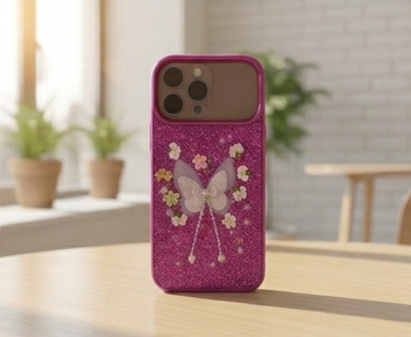 3D Glitter Butterfly Phone Case