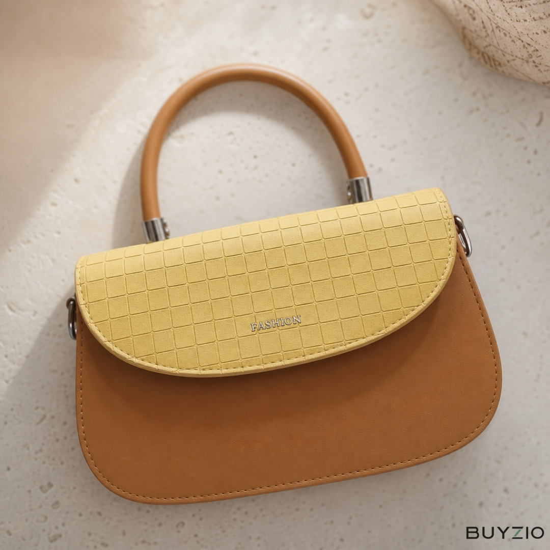 Camel & Butter Quilted Satchel