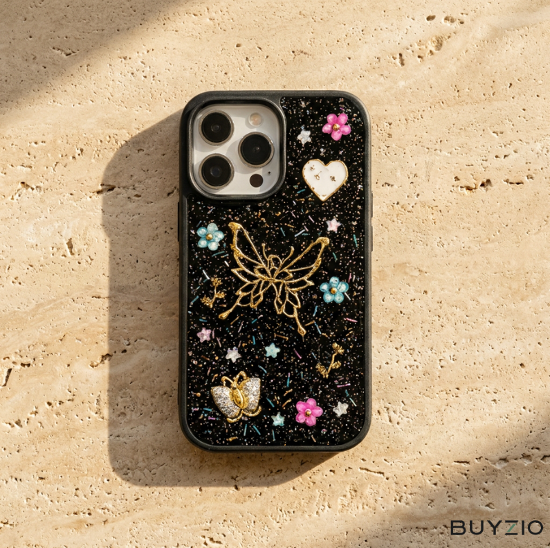 Glitter Butterfly Phone Case
