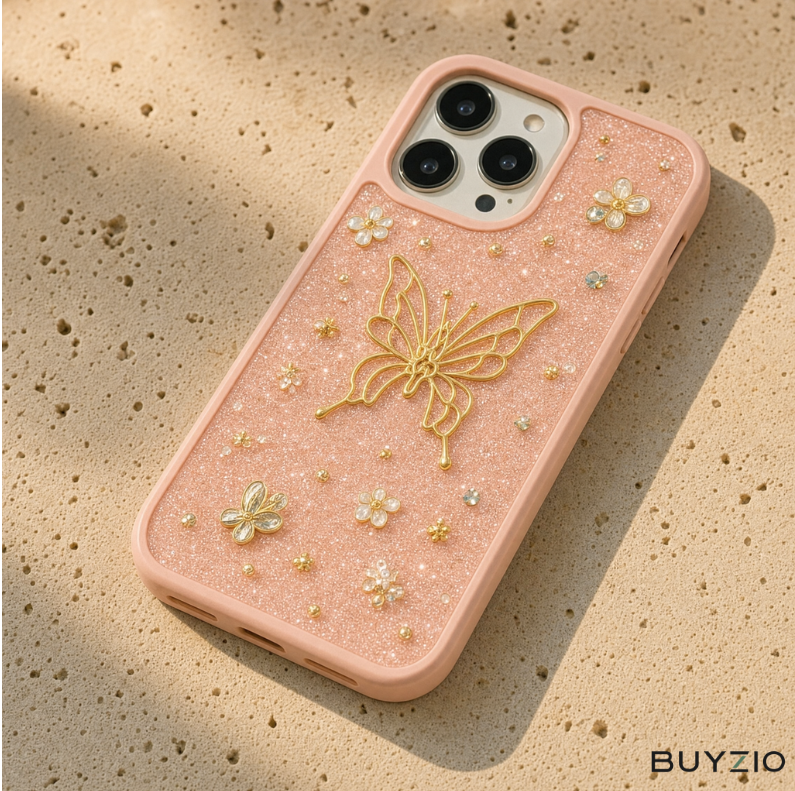 Glitter Butterfly Phone Case