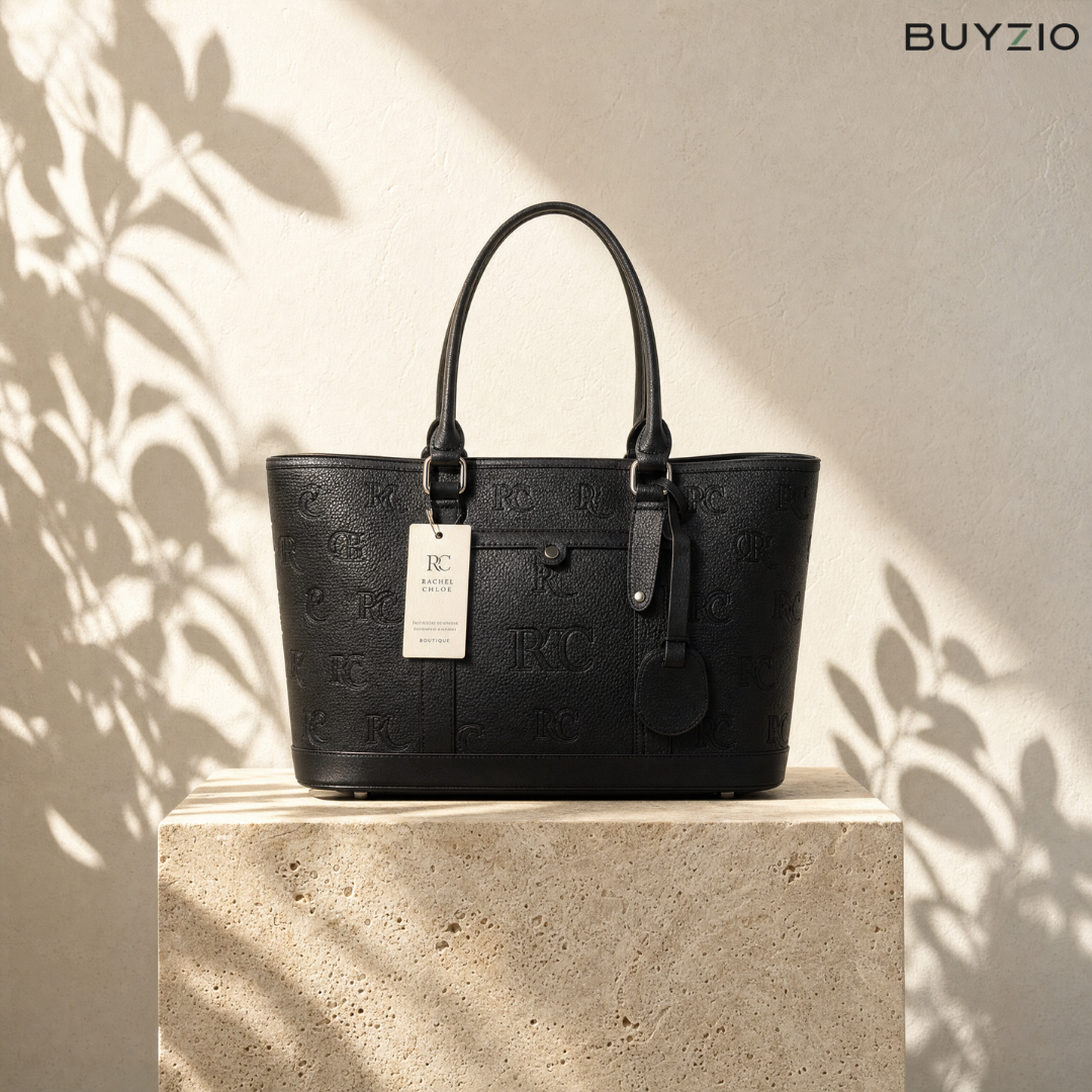 Rose Monogram Embossed Tote