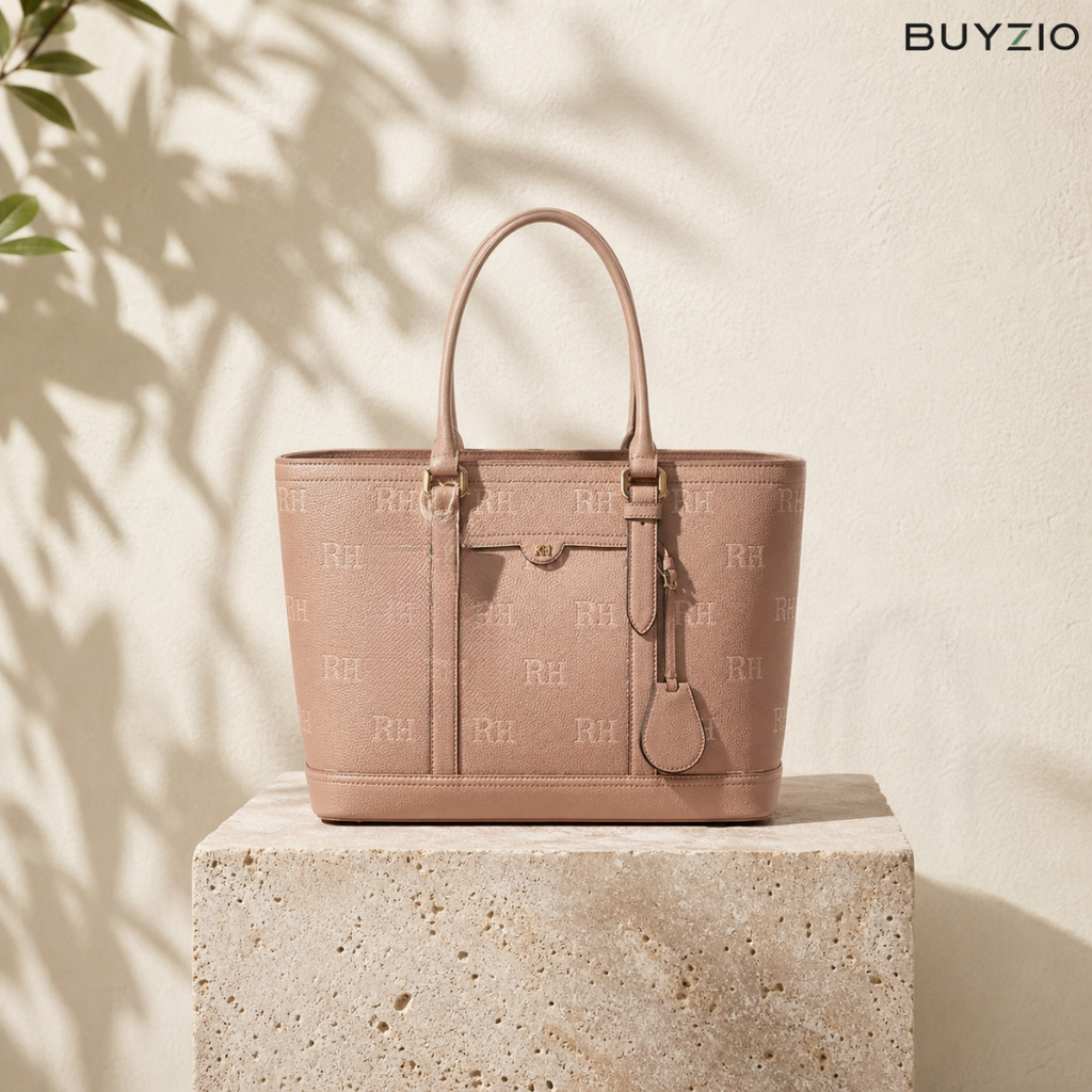 Rose Monogram Embossed Tote