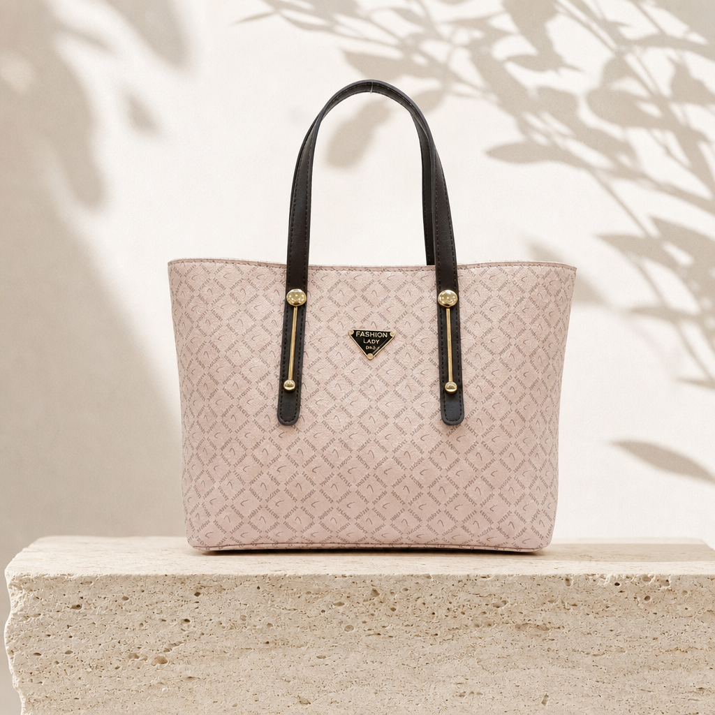 Blush Monogram Tote with Pouch