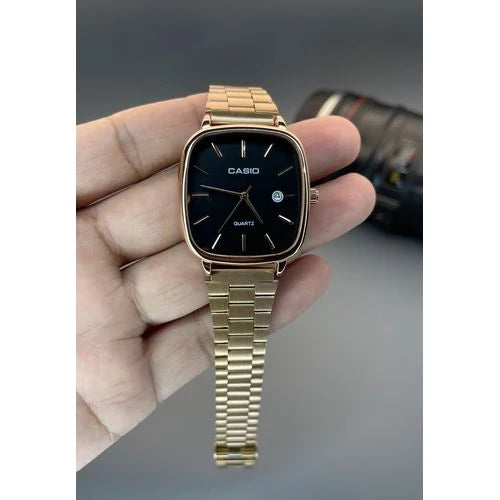 Square Dial Steel Watch