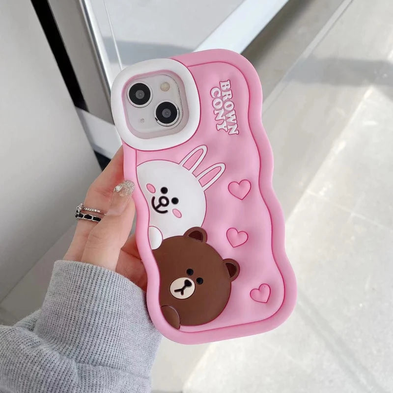 3D Character Silicone Phone Case with Embossed Details