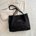 Braided Handle Lace Tote Bag