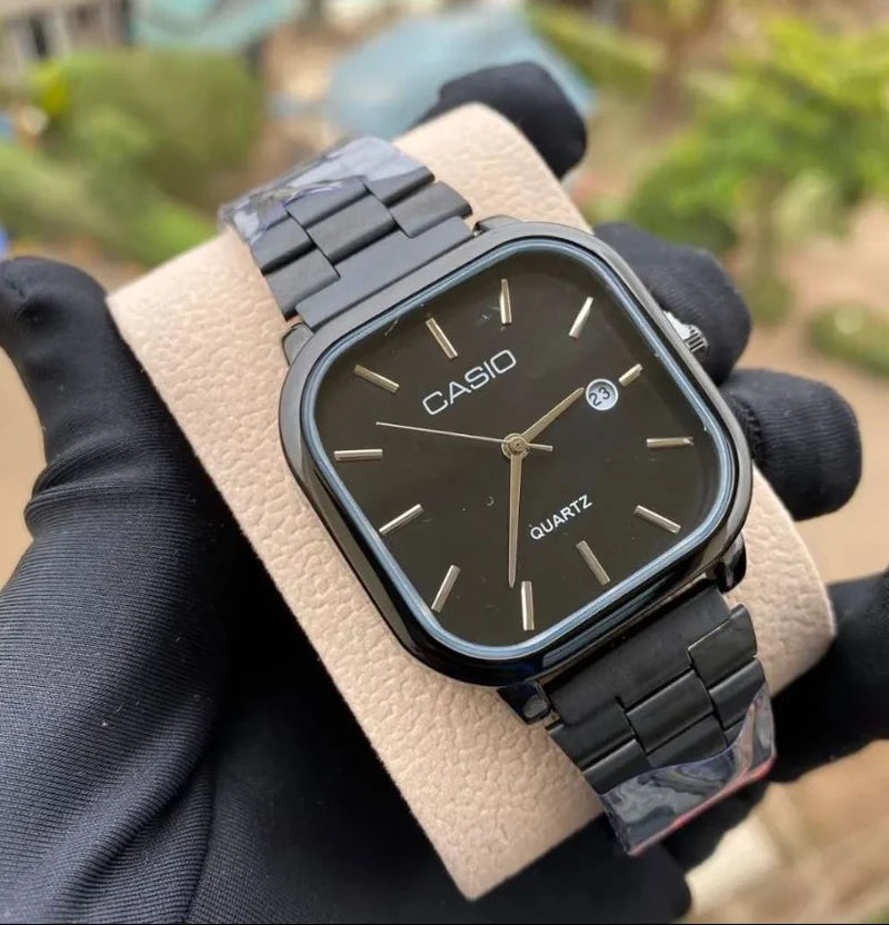 Square Dial Steel Watch