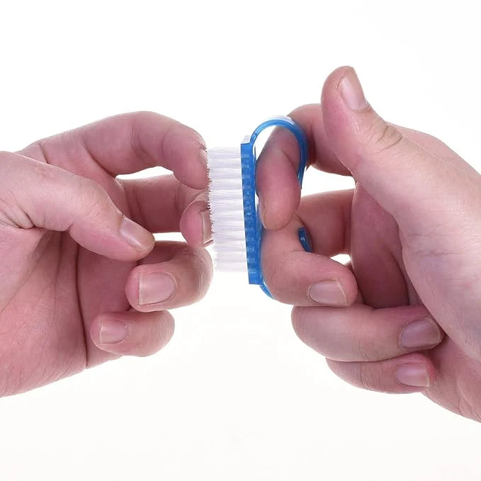 Mini Handheld Scrub Brush with Finger Loop