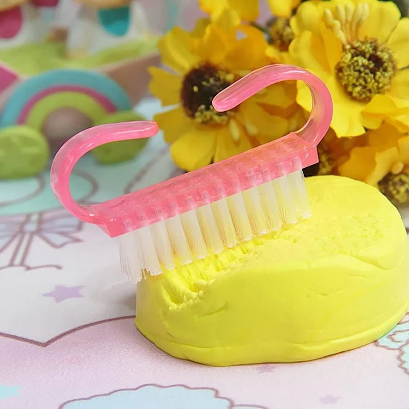 Mini Handheld Scrub Brush with Finger Loop