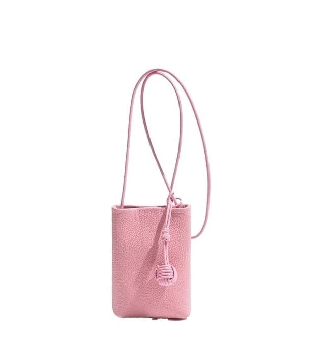 Compact Leather Pouch Bag