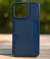 Leather-Look Card Holder Phone Case with Stitched Panel