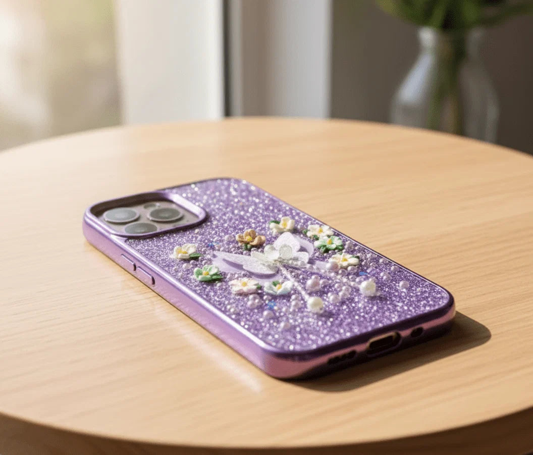 3D Glitter Butterfly Phone Case