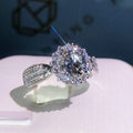Crystal Statement Ring – Silver Tone