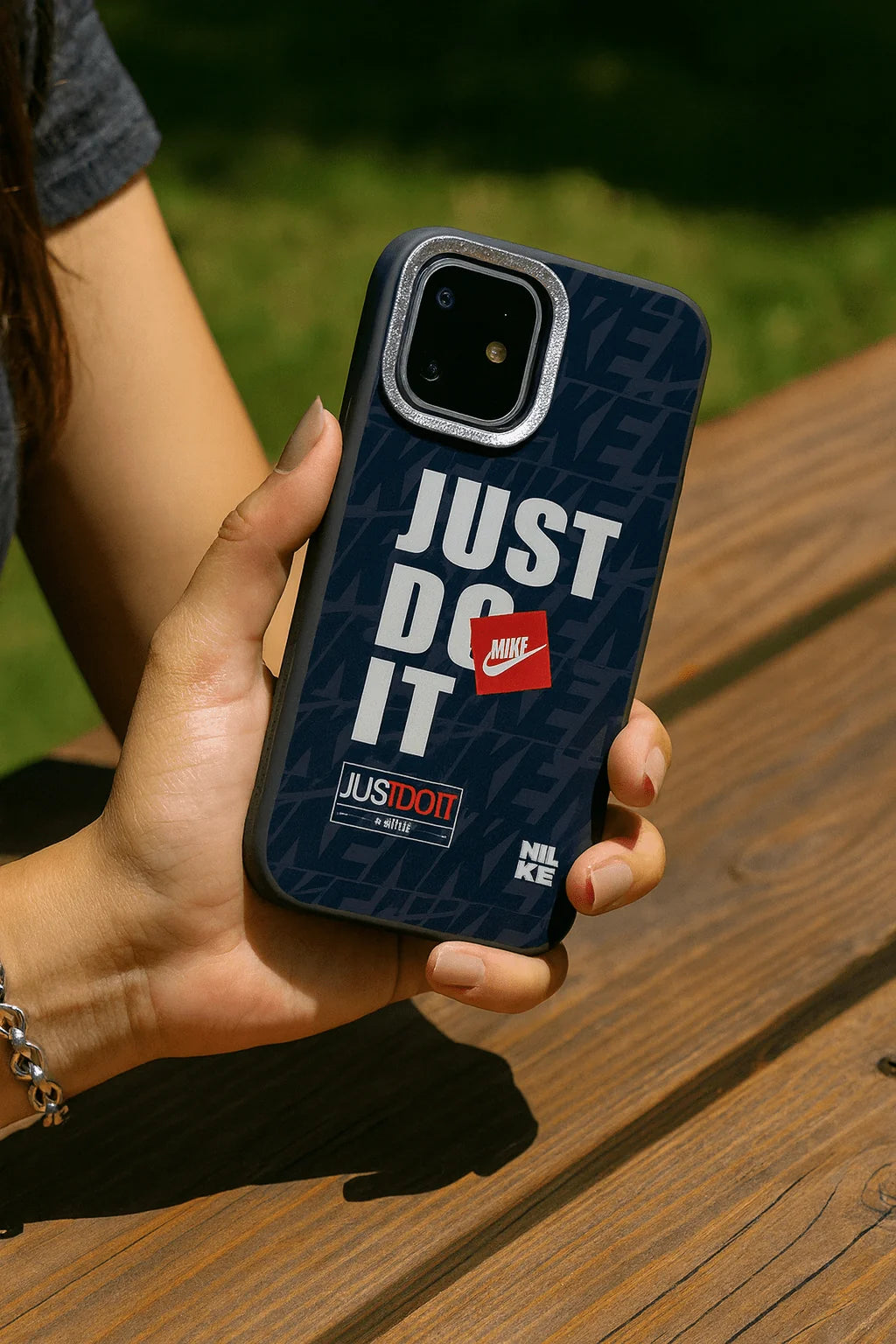 Sporty Athletic Phone Case — Navy & Red