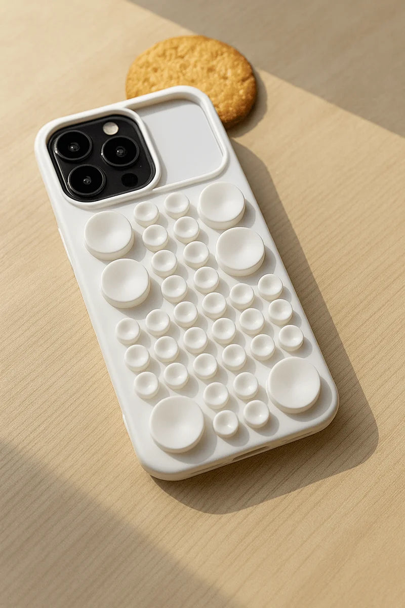 Silicone Bubble Pop Phone Case – Fidget Textured Grip