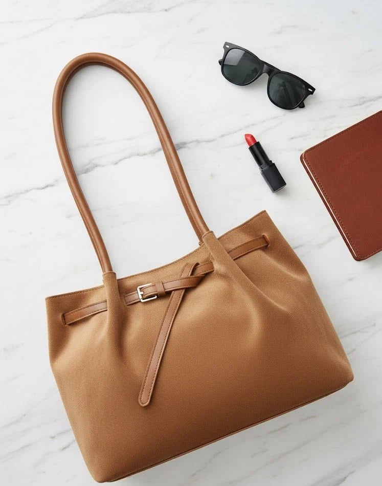 Slouchy Suede-Look Tote Bag