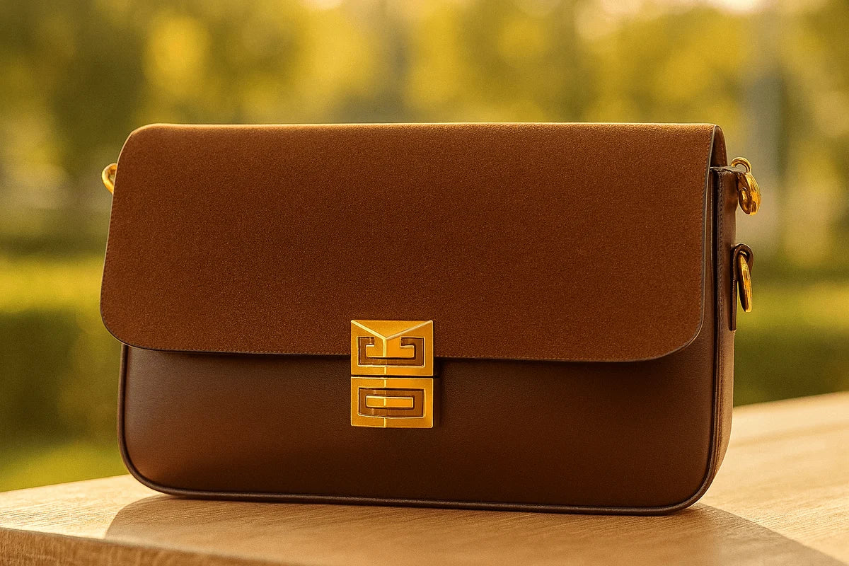 Structured Flap Crossbody Bag with Geometric Clasp