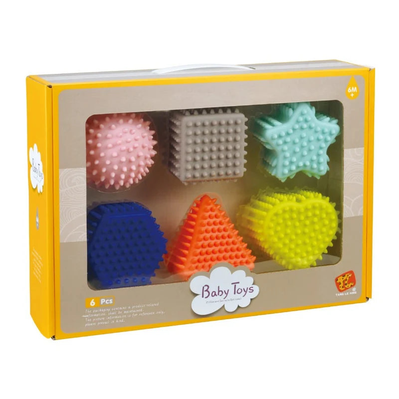 Silicone Sensory & Teething Toys, Set of 6